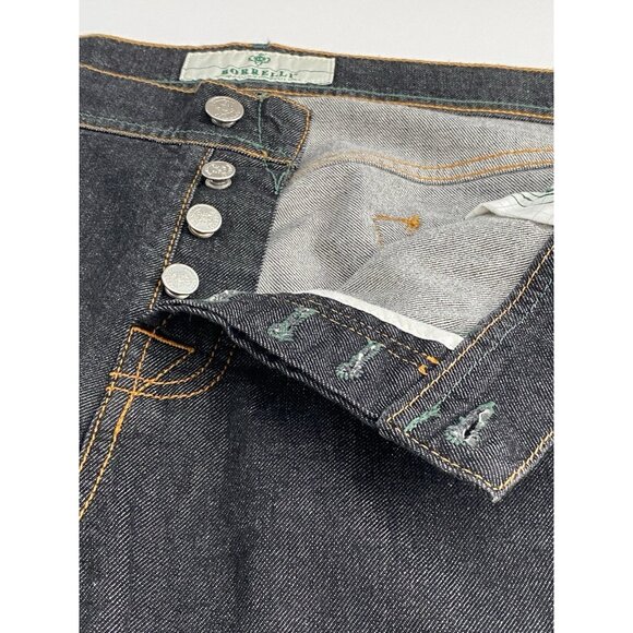 Luigi Borrelli Denim Jeans Blue Mens 44 (42 Actual) Luxury Button Fly 29 Inseam - Picture 9 of 16